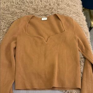 Abercrombie & Fitch Tan Knit Sweater
